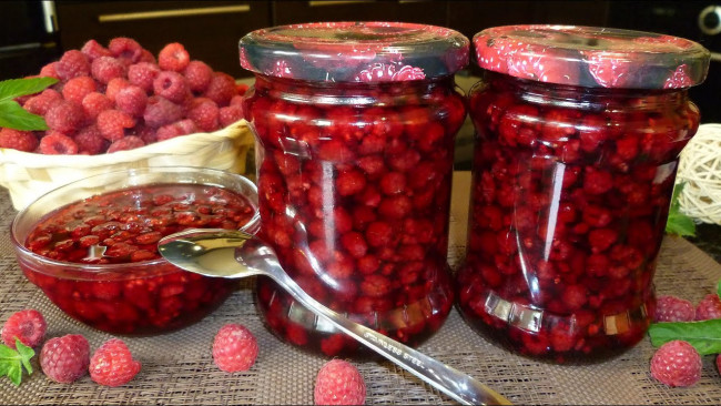 Малиновое варенье без сахара, 500 гр 