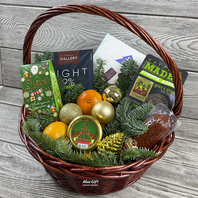 Подарочная корзина с фруктами «Русский Новый год»