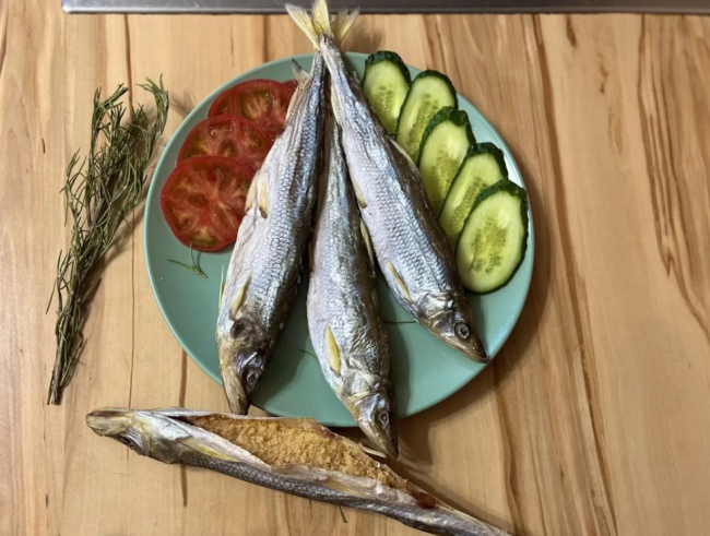 Корюшка вяленая с икрой 1 кг