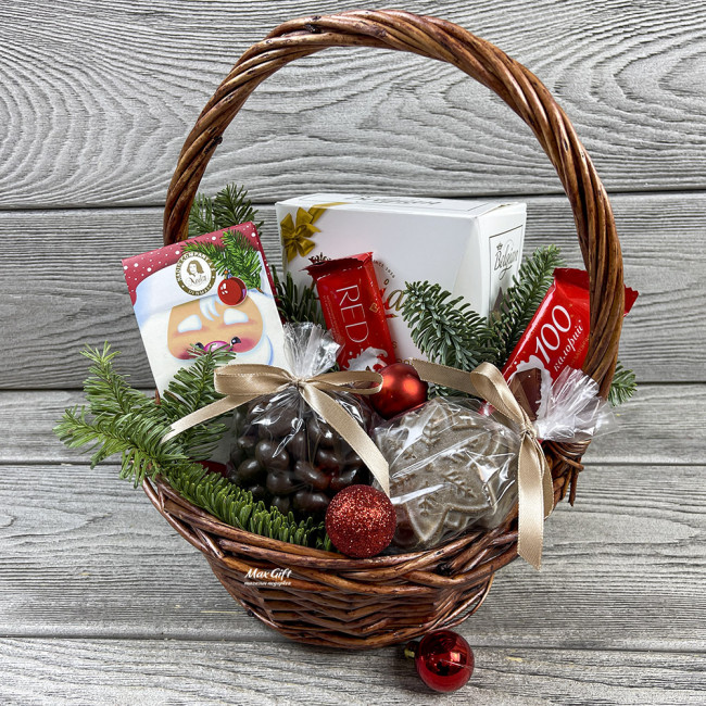 Подарочная корзина «Карамельная вафелька»