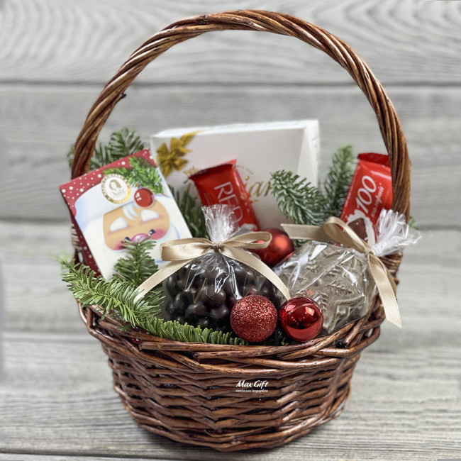 Подарочная корзина «Карамельная вафелька»