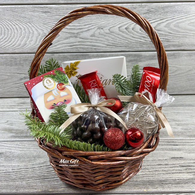 Подарочная корзина «Карамельная вафелька»