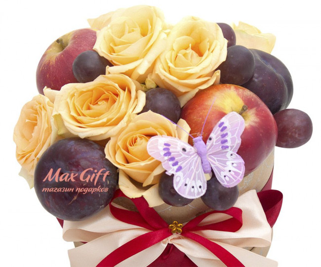 Фруктовая композиция с цветами «Август»