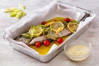 Зепечённый сибас с овощами от нашего бренд-шефа FS 4 шт