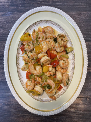 Запечённые креветки по Тайски с овощами и соусом от нашего бренд-шефа FS 1кг