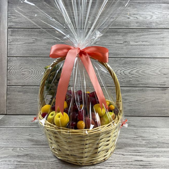 Фруктовая корзина с малиной «Солнечная»