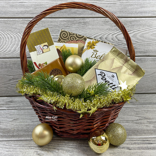 Подарочная корзина «Новогодний десерт»