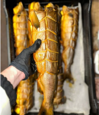 Рулет горбуша+скумбрия горячего копчения 1 кг