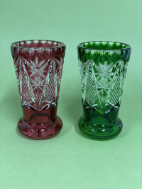 Маленькая вазочка для цветов из красного хрусталя NACHTMAHH CHRYSTAL 