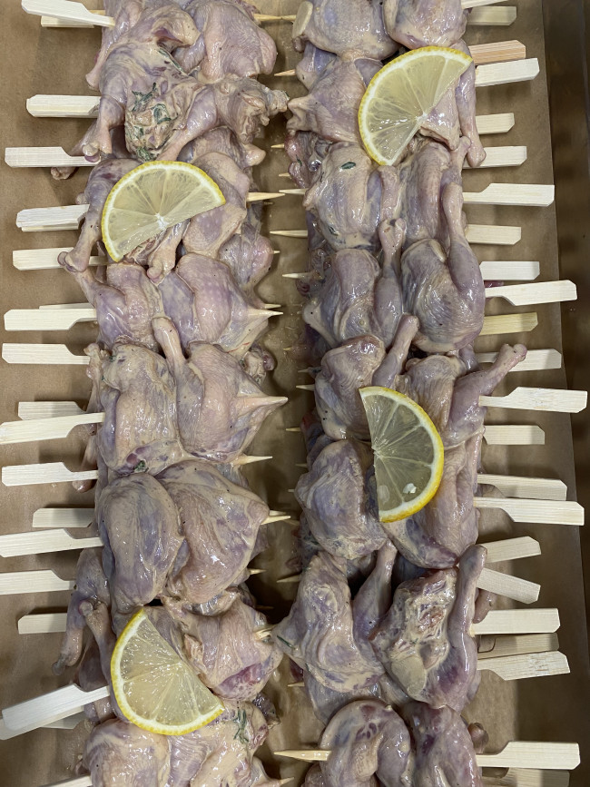 Брошеты перепелка 1,5 кг