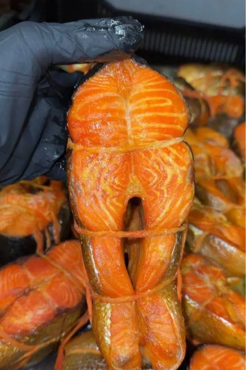 Стейки форели горячего копчения 1 кг