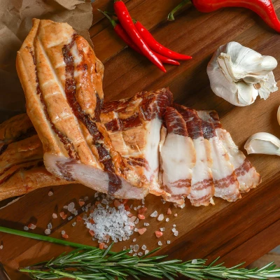 Сало копченое с прослойкой (почеровка) 1 кг